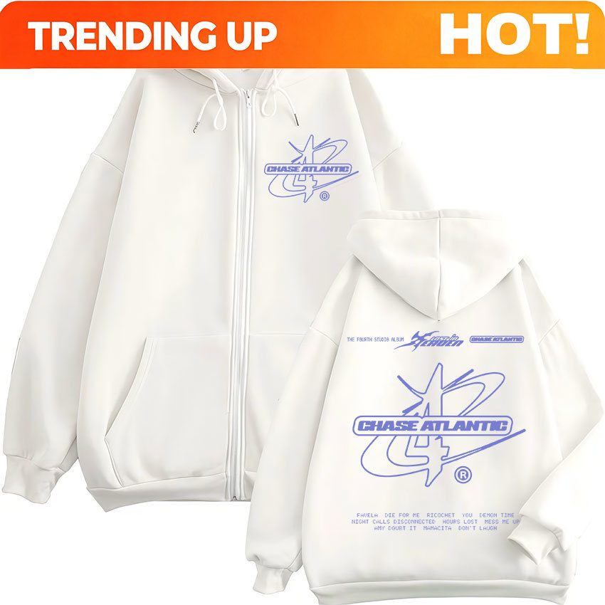 Mens Fashion Zip Up Hoodies - Moletom com Zíper da Banda Rock