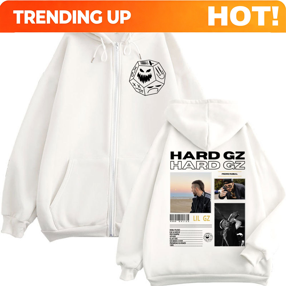 Mens Fashion Zip Up Hoodies - Hoodies com Zíper Rapper HARD GZ