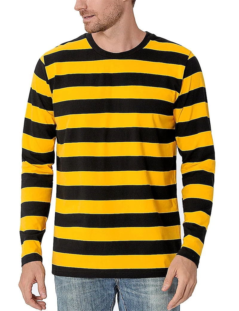 Mens Fashion Summer - Camiseta masculina de manga comprida com