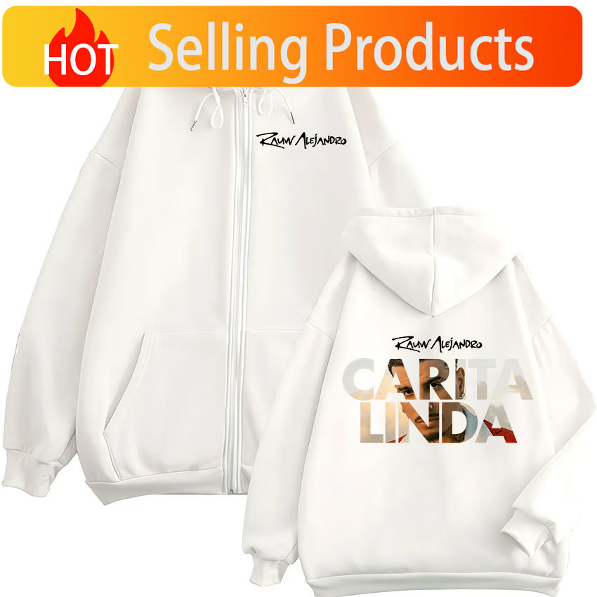 Mens Fashion Zip Up Hoodies - Rauw Alejandro Carita Linda 2026 Novo