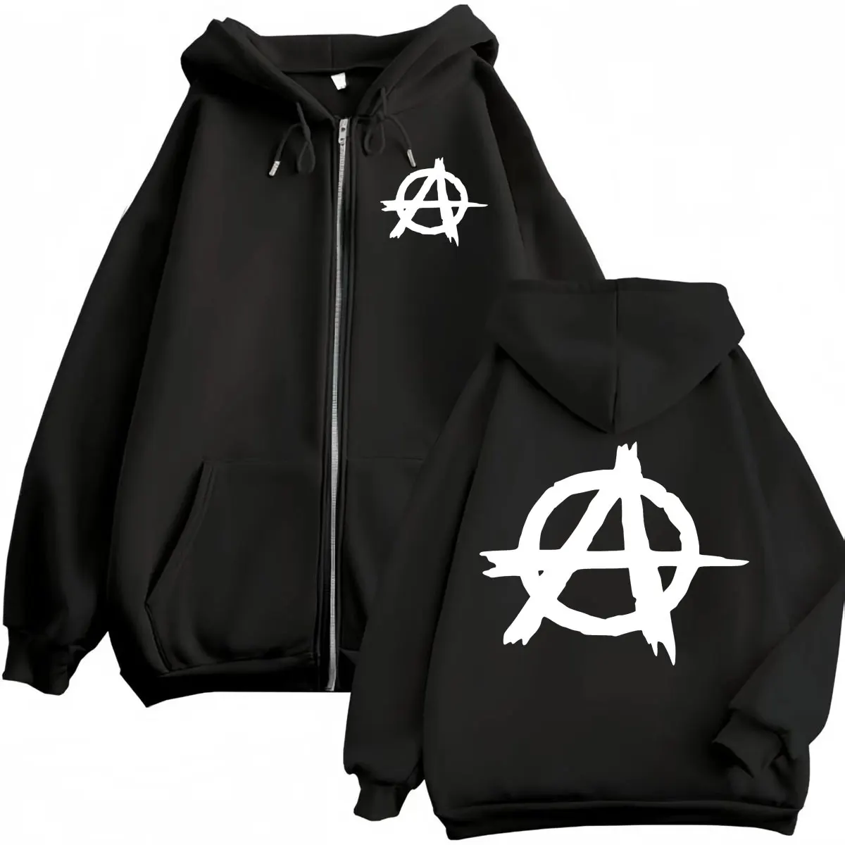 Sweatshirts com zíper e capuz, - Mens Fashion Zip Up Hoodies avaliação e preço