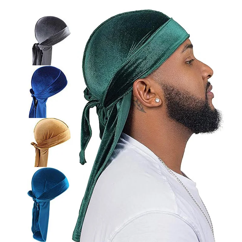 kkjoy Durags Unissex de Veludo - Men'S Fashion With Hat avaliação e preço