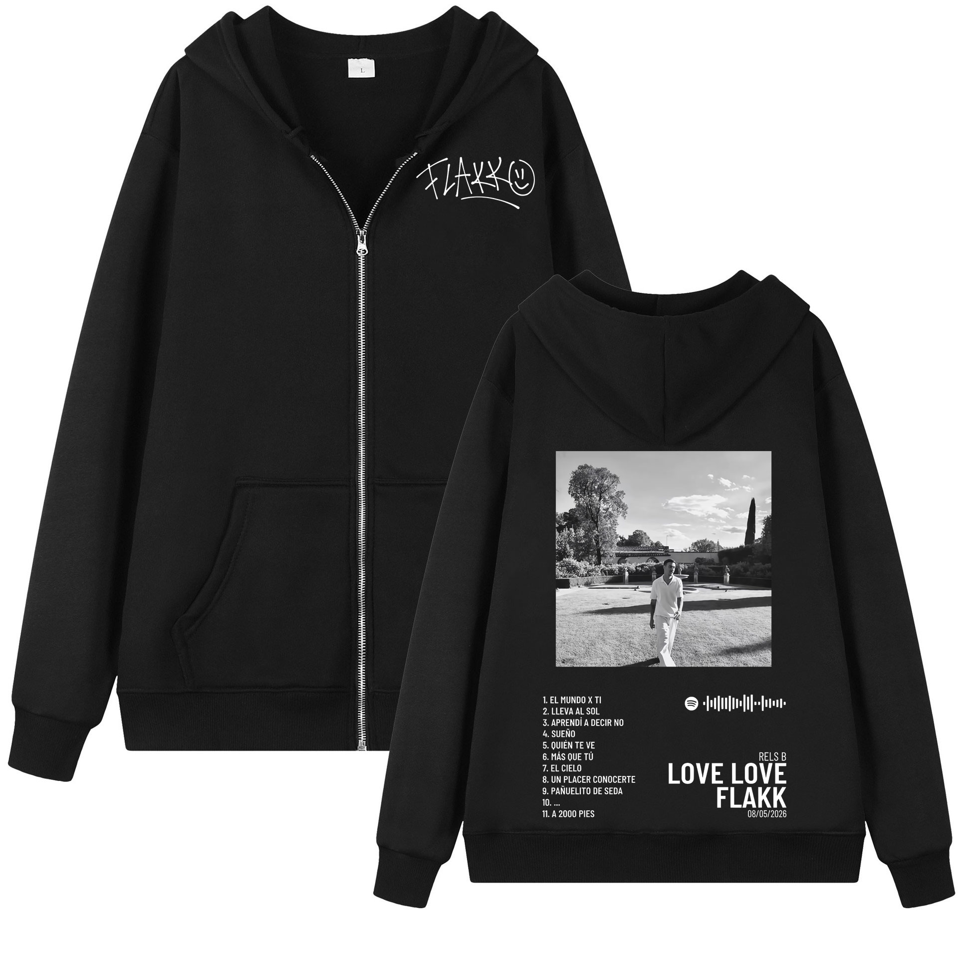 Moletom com Zíper Gráfico Rapp - Mens Fashion Zip Up Hoodies avaliação e preço