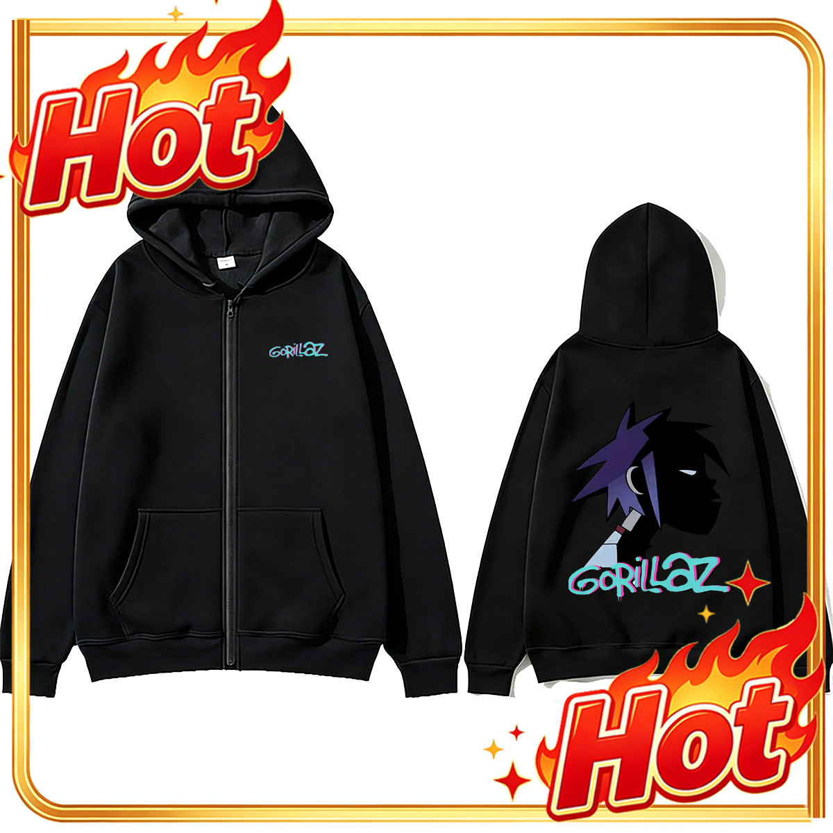 Moletom com zíper e estampa do - Mens Fashion Zip Up Hoodies avaliação e preço