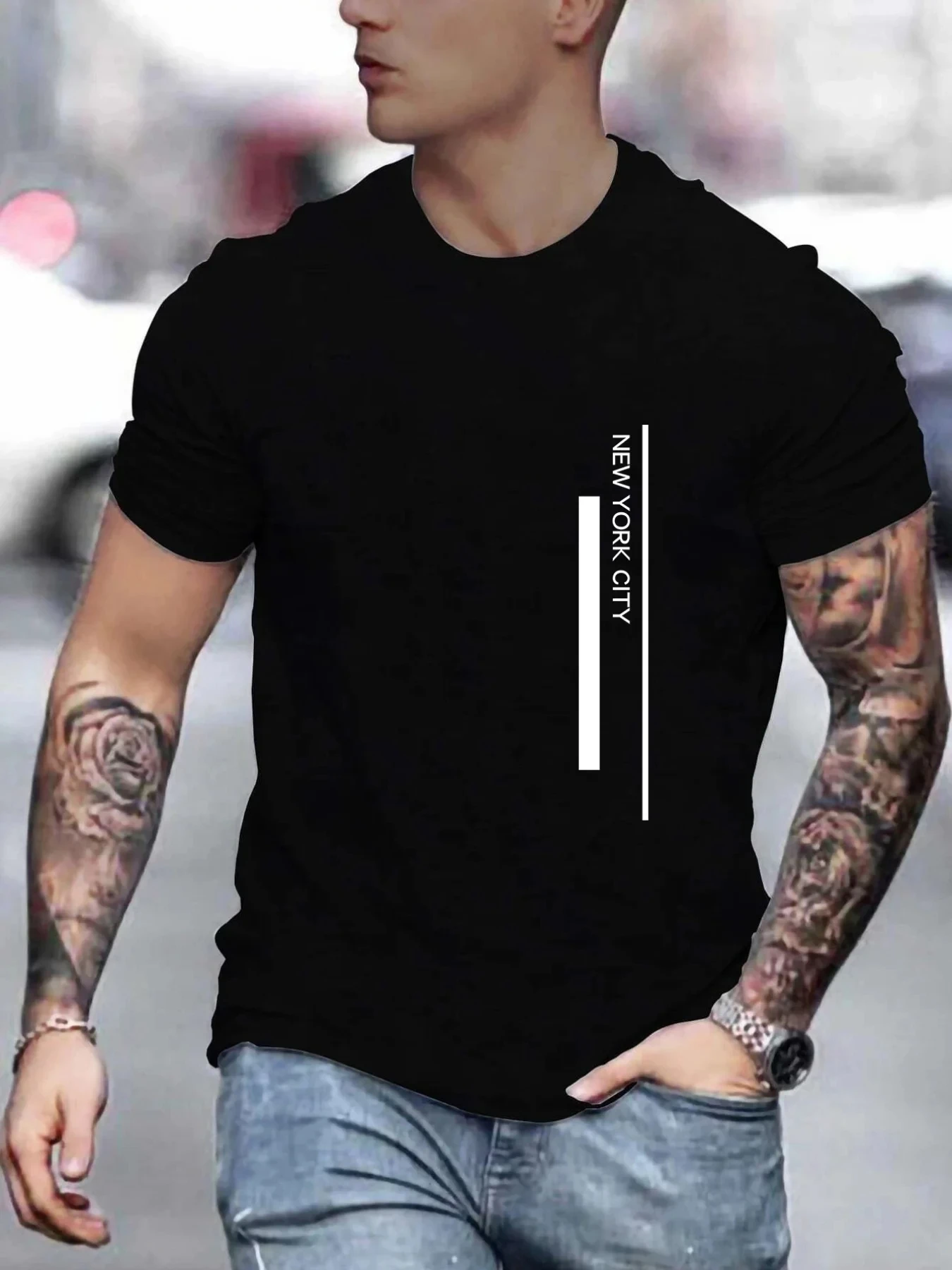 Camiseta com estampa de letras - Men'S Fashion New York avaliação e preço