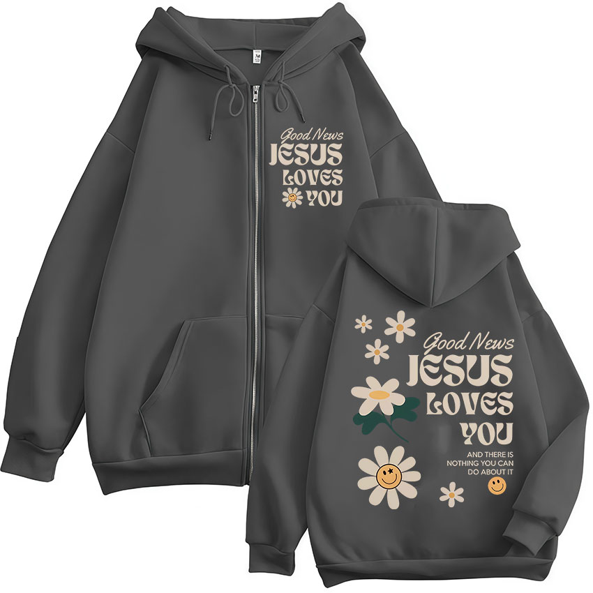 Boas notícias, Jesus te ama, m - Mens Fashion Zip Up Hoodies avaliação e preço