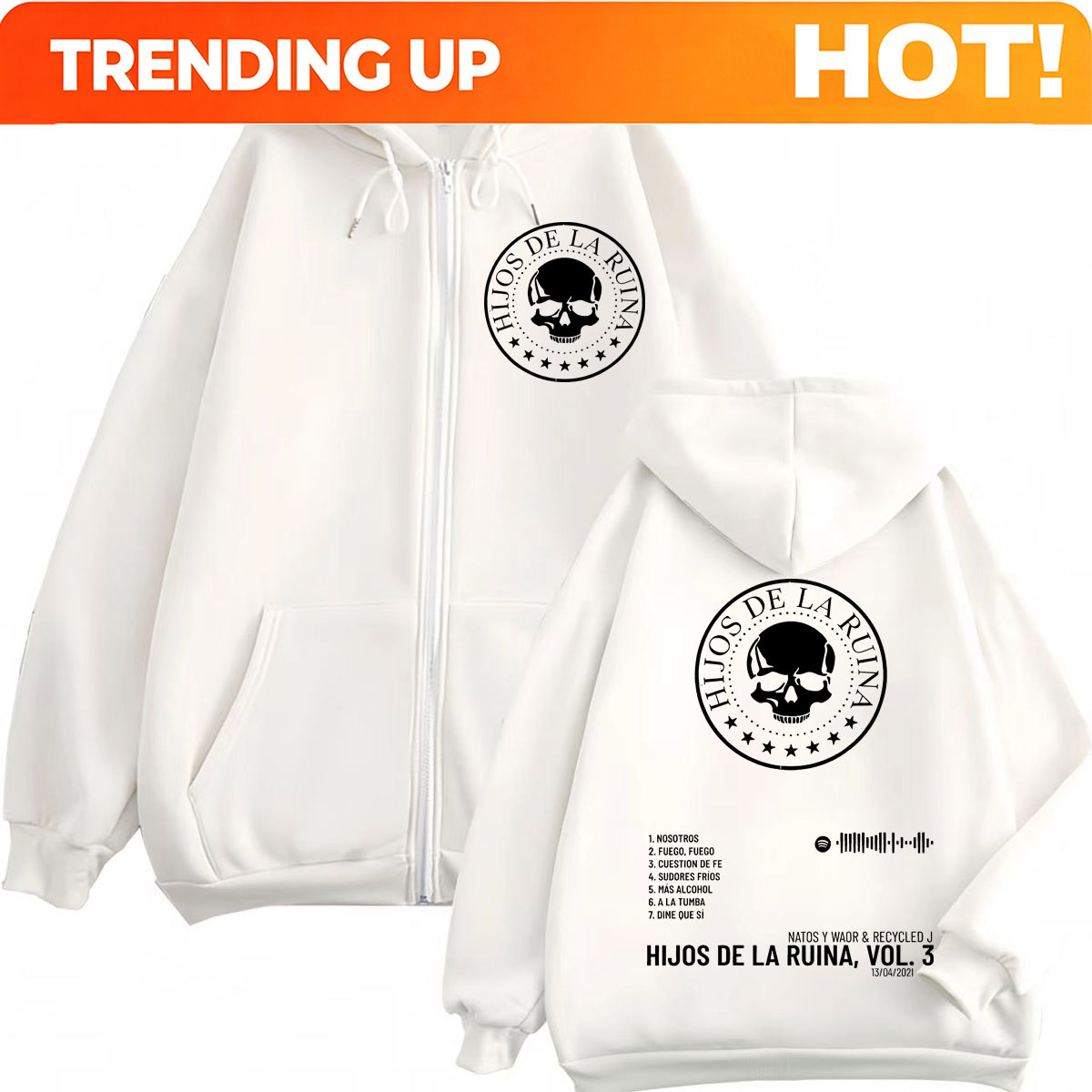 Moletom com Zíper Rap Duo Nato - Mens Fashion Zip Up Hoodies avaliação e preço