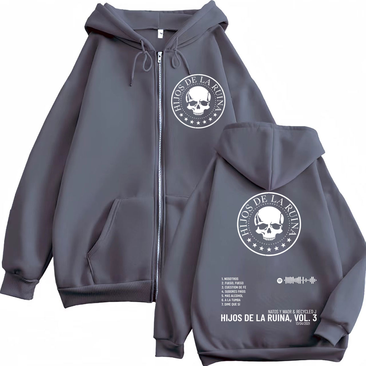 Moletom com Zíper Rap Duo Nato - Mens Fashion Zip Up Hoodies avaliação e preço