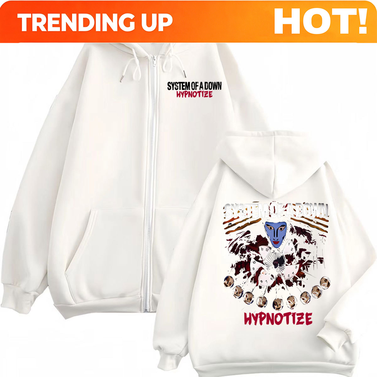 Rock Band System of A Down Hyp - Mens Fashion Zip Up Hoodies avaliação e preço