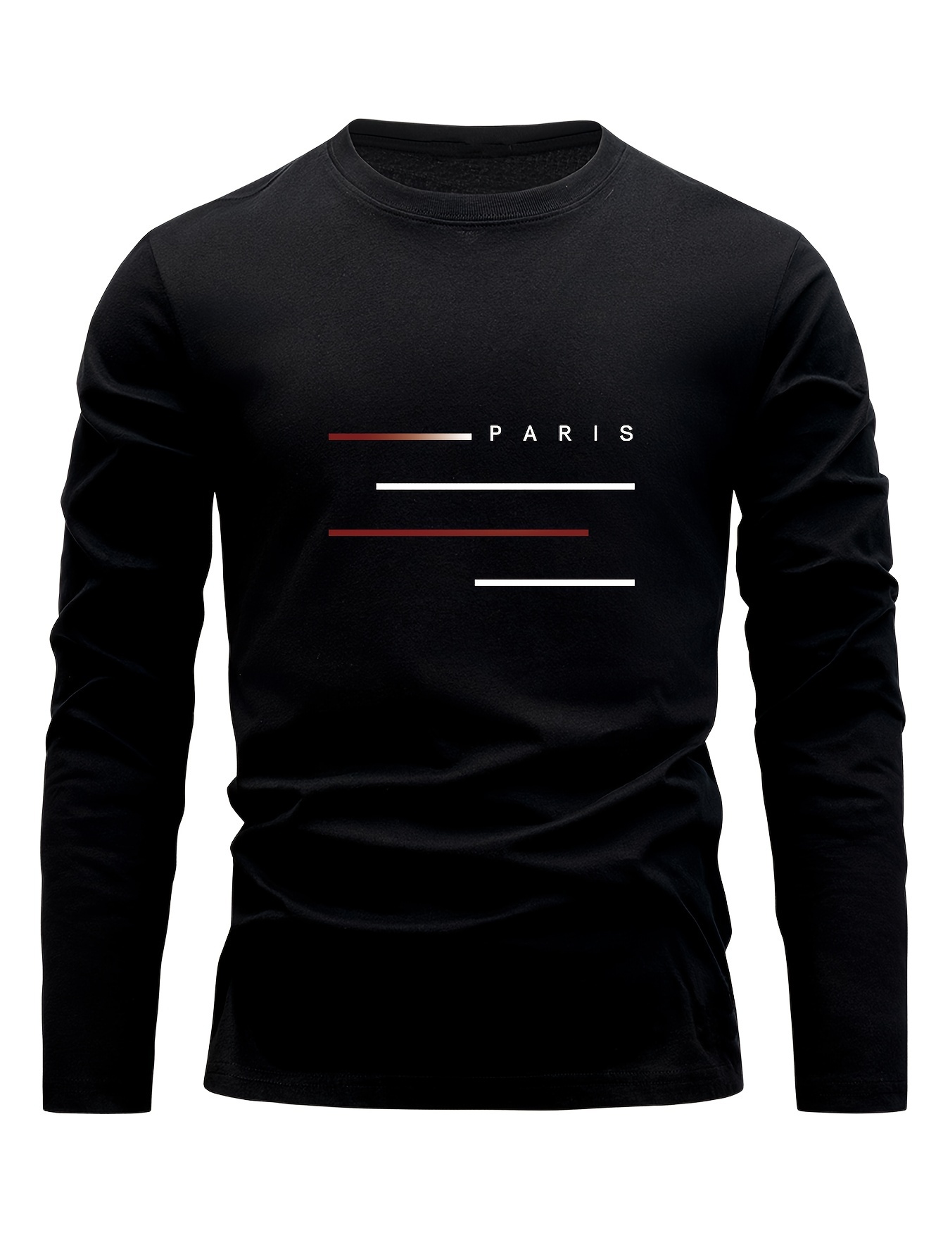 Camiseta Masculina de Manga Lo - Men'S Fashion T Shirts avaliação e preço